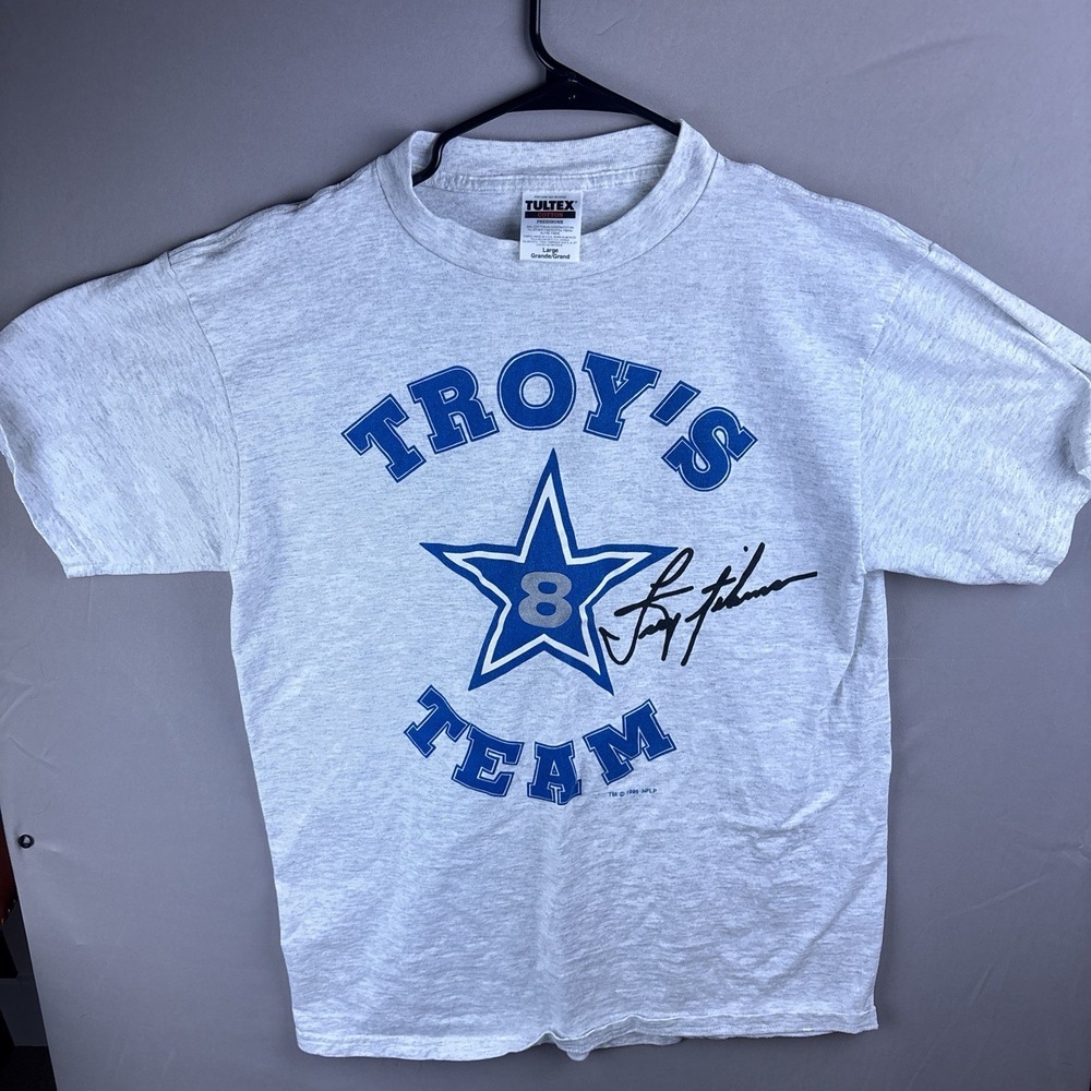 VTG 1995 Dallas Cowboys Troy Aikman Mens Large T-Shirt